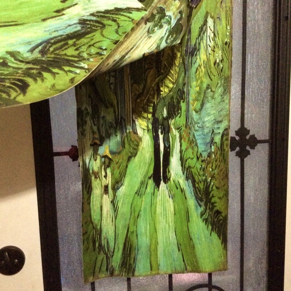 Vincent Van Gogh Stairs of Auvers silky scarf - Picture 3 of 8
